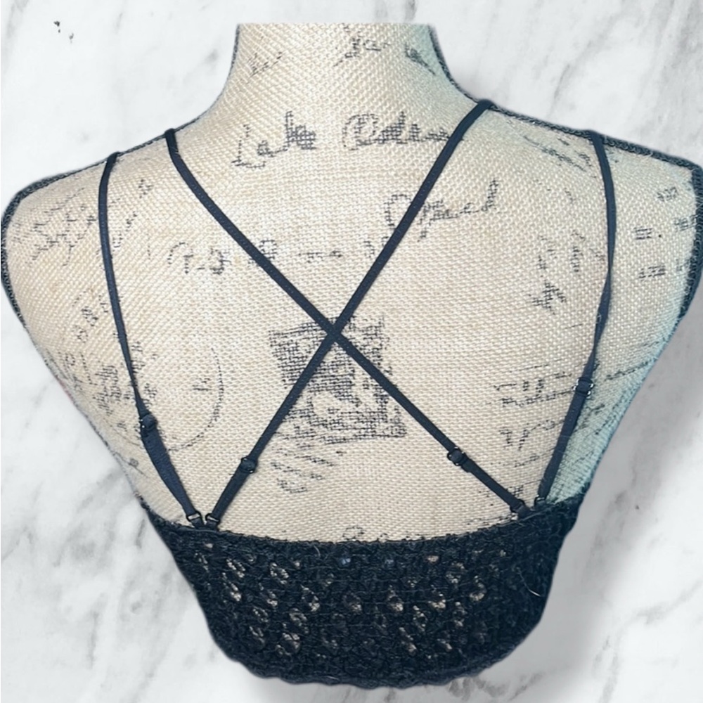 Black Lace Strappy Mini Dress with Asymmetrical Hem - Picture 13 of 16